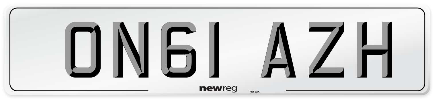 ON61 AZH Number Plate from New Reg
